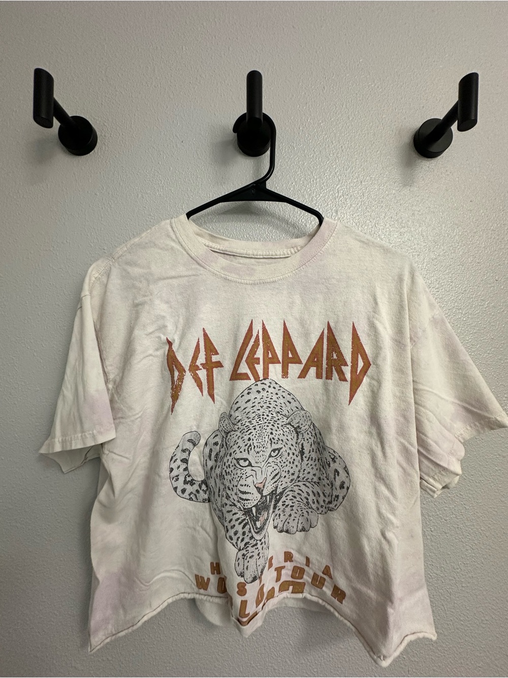 Def Leppard Blush and White Tie Dye Tee